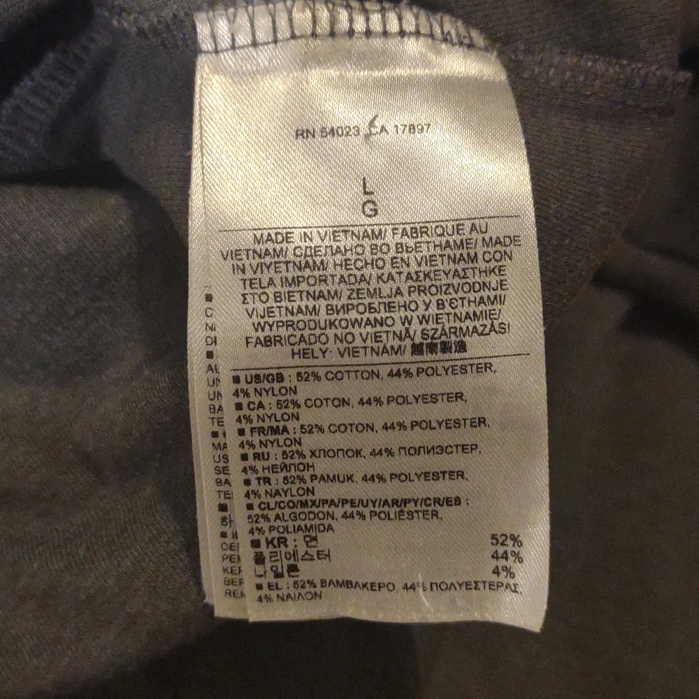 Banana Republic Mens Large‎ Gray Stripe Long Sleeve Henley